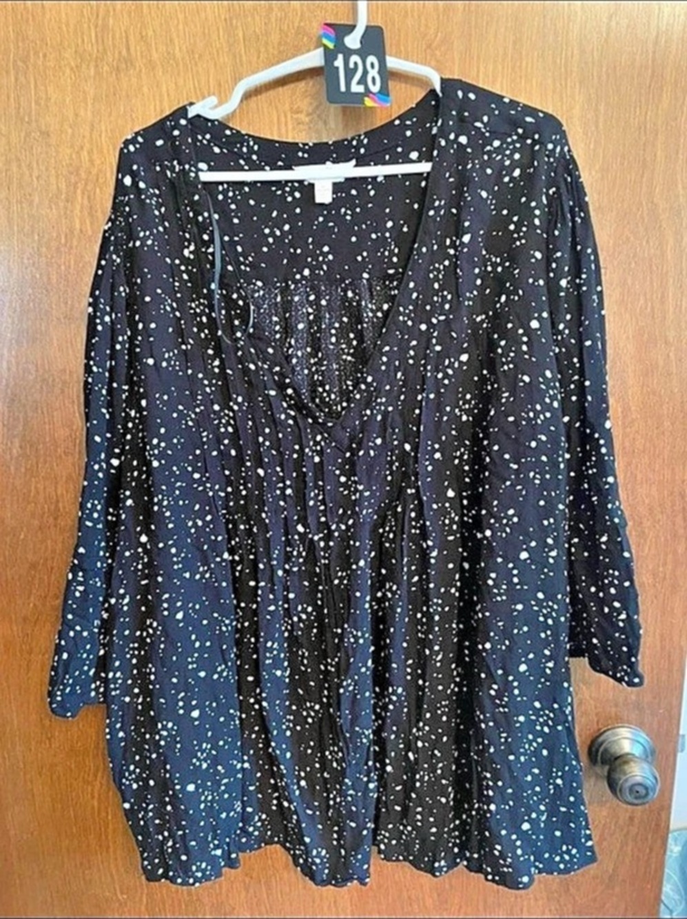 Terra & Sky Black & White Mini Dress Size 8